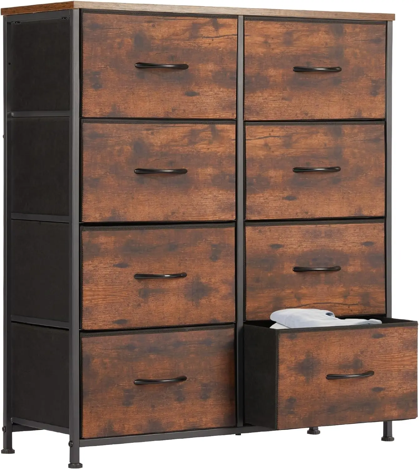 

Sweetcrispy Dresser, Dresser for Bedroom Drawer Organizer Storage Drawers Chest of Drawers with Steel Frame Wood Top for Nursery