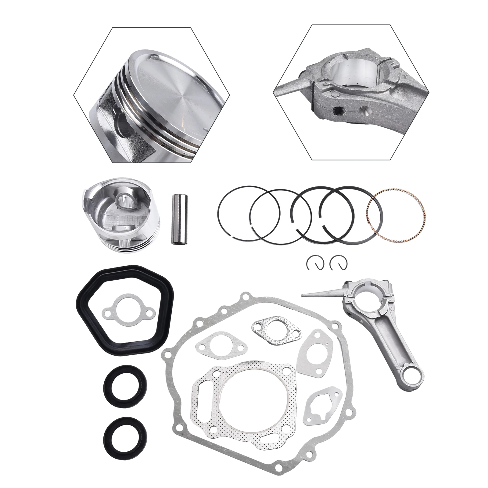 

New Piston Gasket Lawnmower Lawnmower Part Piston Ring Quality Rebuild Kit Suitable For Engine Motor Accessory