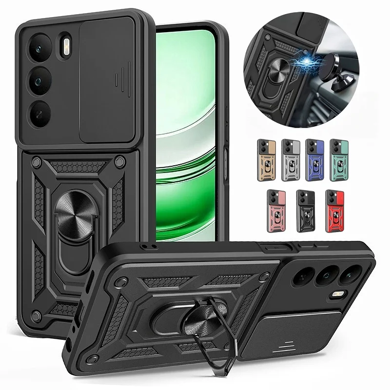 Slide Camera Shockproof Armor Case with Ring Holder Protector Cover