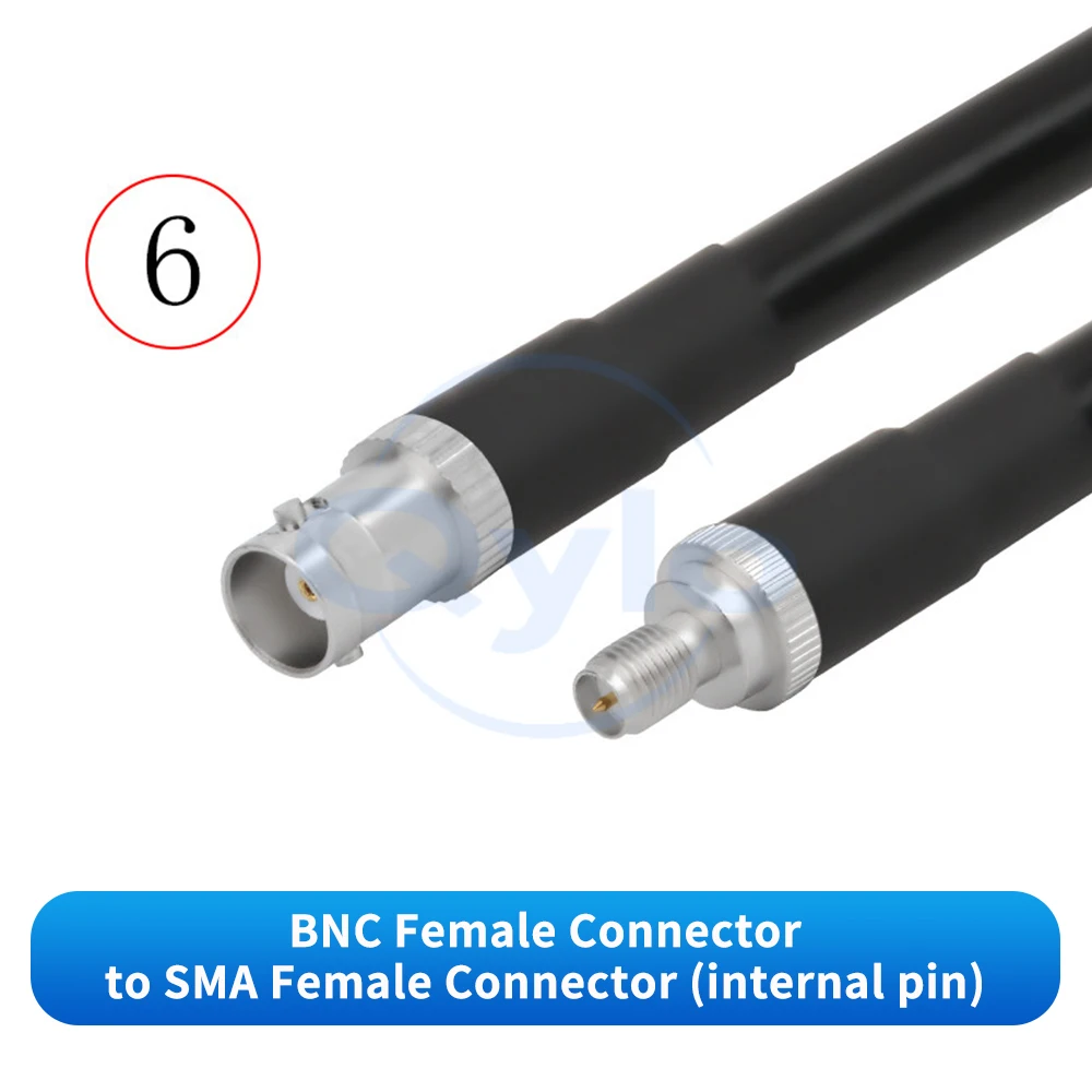 BNC-auf-SMA-Stecker/Buchse, RG213, massives Kupfer, mehrsträngiges, flexibles Adapterkabel, BNC-auf-SMA-Hochfrequenzkabel (1 Stück) – Detail 8
