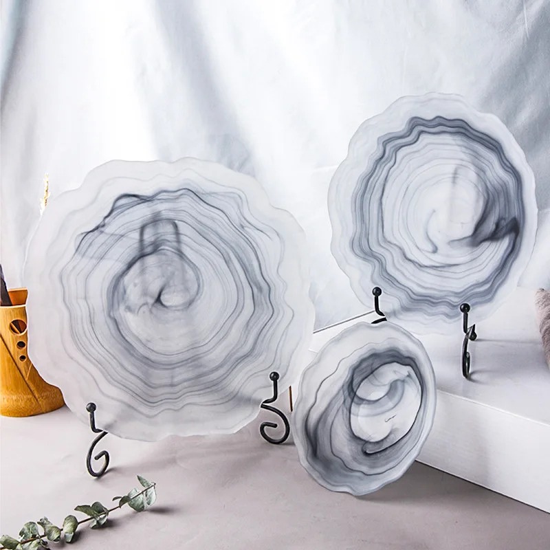 

Creative Home Platos Decorativos Mesa Irregular Trays Decorative Ink Design Decorative Plates Trinket Dish Tray