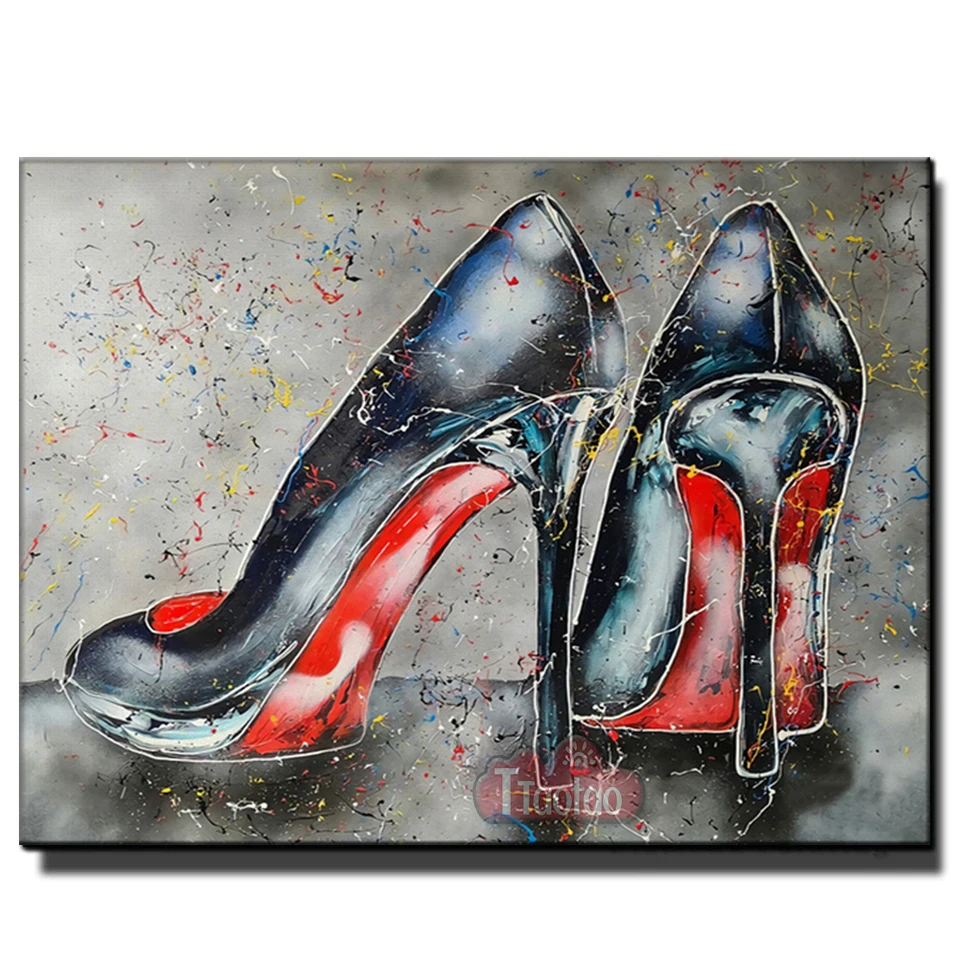 DiyStreetGraffitiArtHighHeelShoes5DDiamondPaintingWallPoster