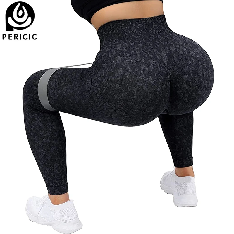 

High Waist Leopard Seamless Leggings Women Gym Yoga Compression Tights Athletic Exercise Fitness Scrunch Butt Lift Sports Pants