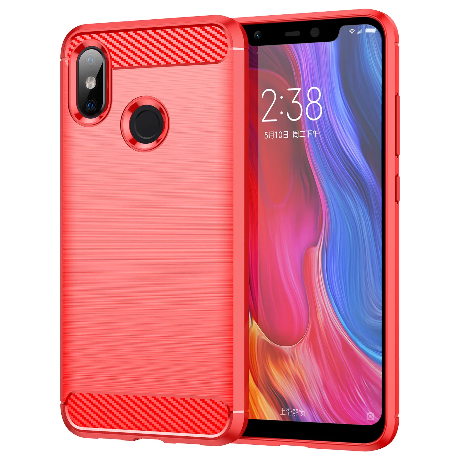 Shockproof Carbon Fiber Silicone Phone Case