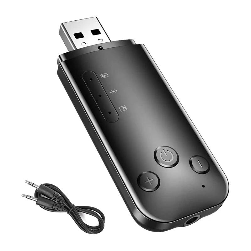 

Приемник-передатчик Bluetooth, Bluetooth 5,0 3 в 1 Bluetooth-адаптер для ТВ/автомобиля, USB и FM-подключения