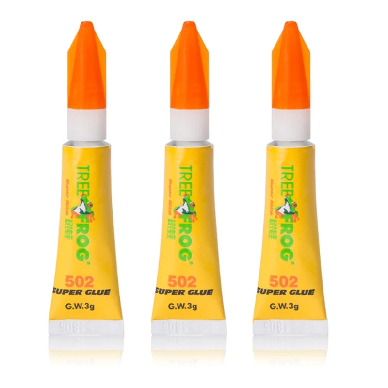 

3шт жидкий суперклей 502 мгновенный прочный цианакрилатный клей для кожи