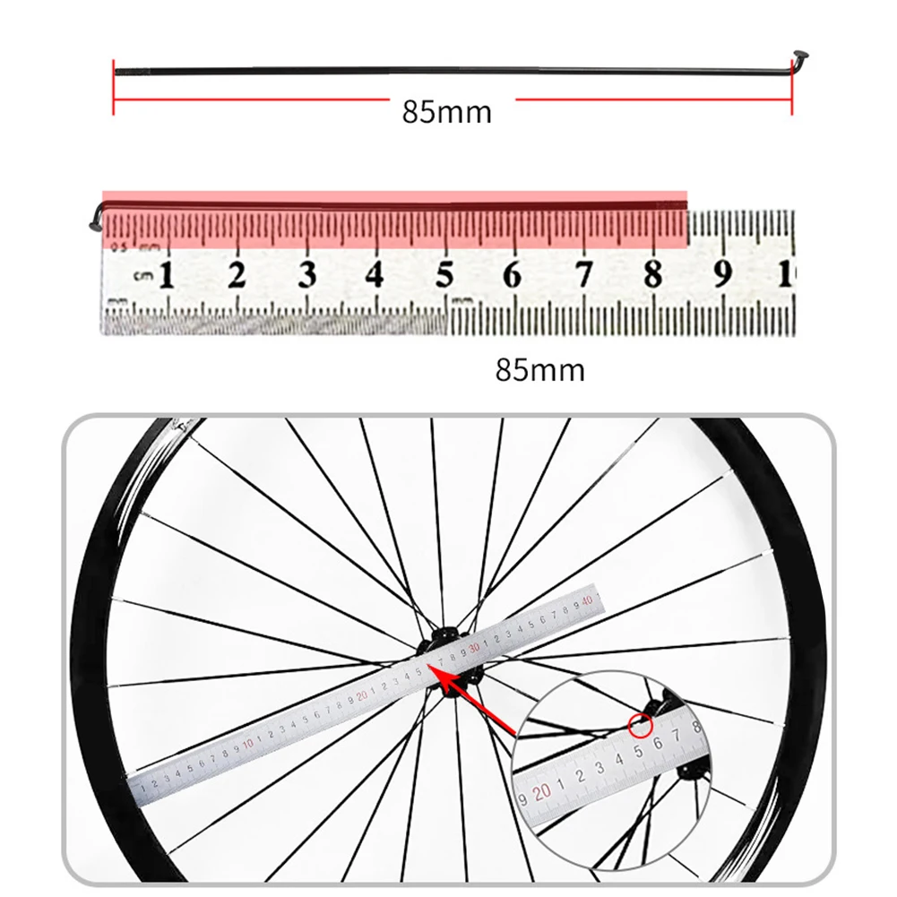 24 Pcs Bicycle Spokes 255MM/275MM/289MM Anti-rustSteel Wire Strip With Nipple Bicycle Spokes Accessories