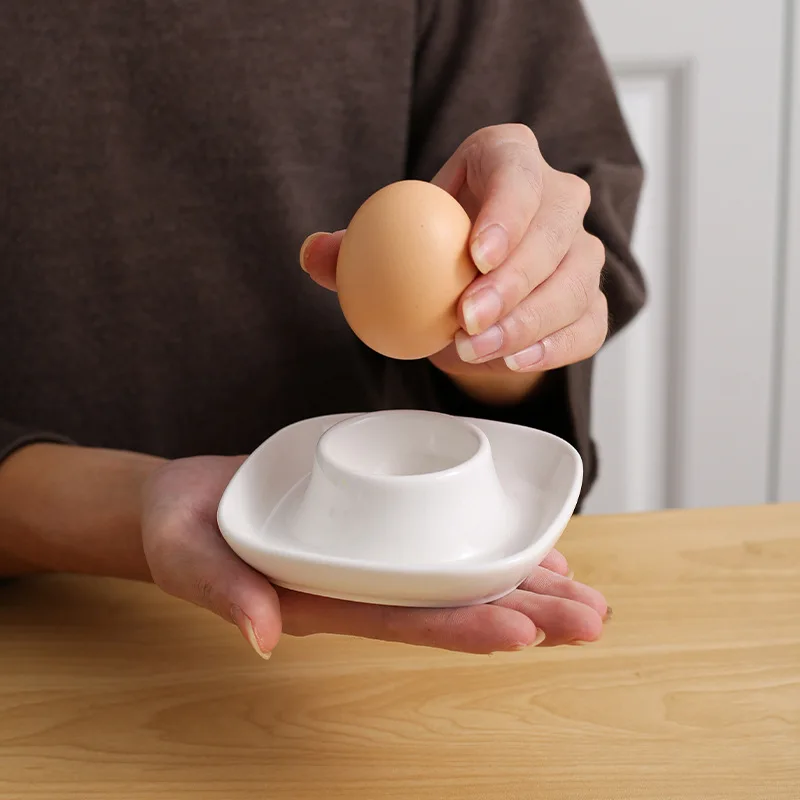 Creative Anti-Scald Egg Holder Ceramic Egg Holder Household Cup Kitchen Gadgets and Accessories Egg Cups Holder