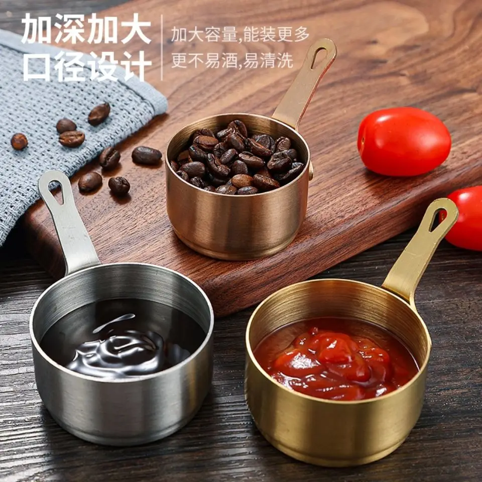 Small Pot Oil Sauce Pan Pour Spout Metal Milk Mini Coffee Pots Cooking  Nonstick Frying Lid Soup Wood Handle - AliExpress