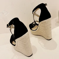 Eilyken New Fashion Open Toe Platform Wedges Woman Sandals Concise Buckle Strap High Heels Party Dress Gladiator Shoes - Image 5