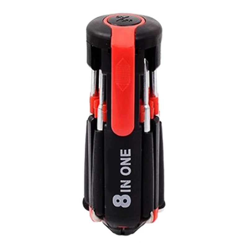 

Folding Screwdriver Bits with LED Light Slotted Screwdriver for DIYers Dropship