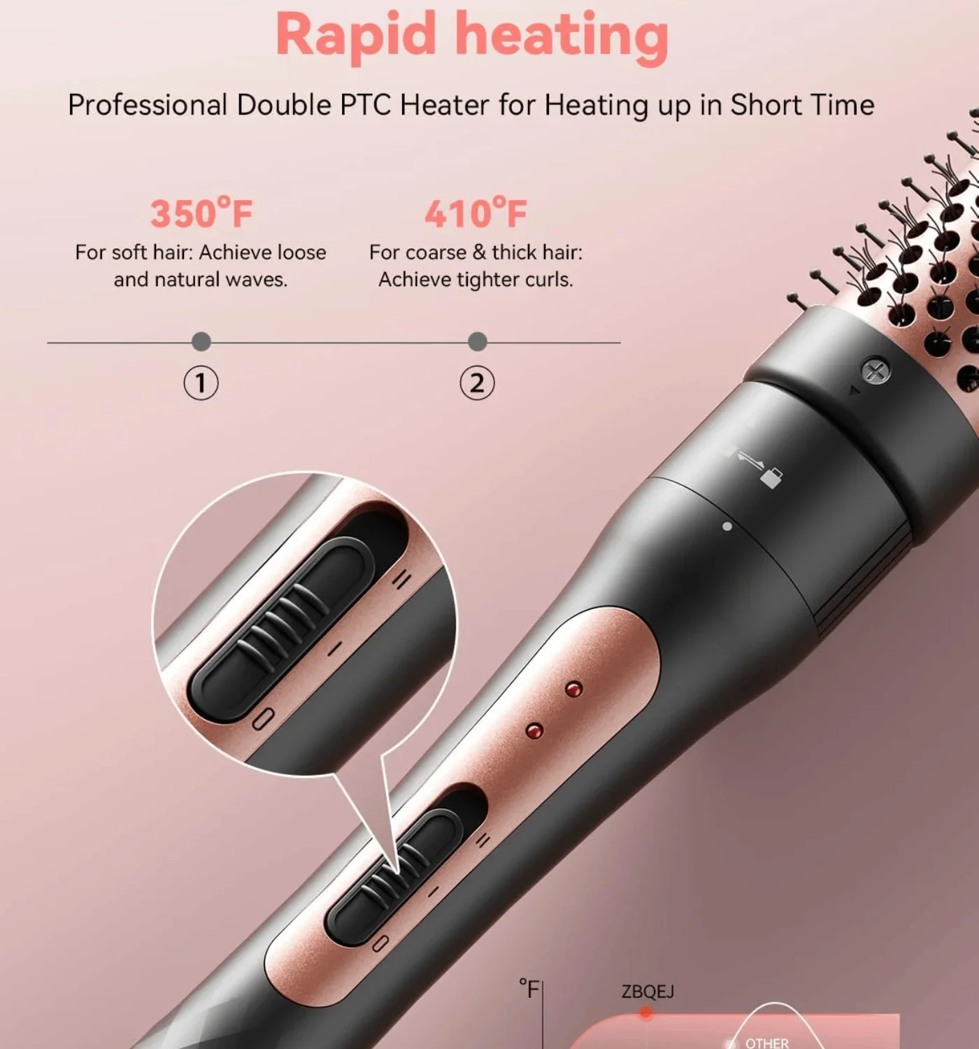 4 in 1 Curling Iron Equipped With Electric Hair Brushes Hot Air Comb Fast Heating Up Crimper Wand Curler Salon Curly Hair Iron 4