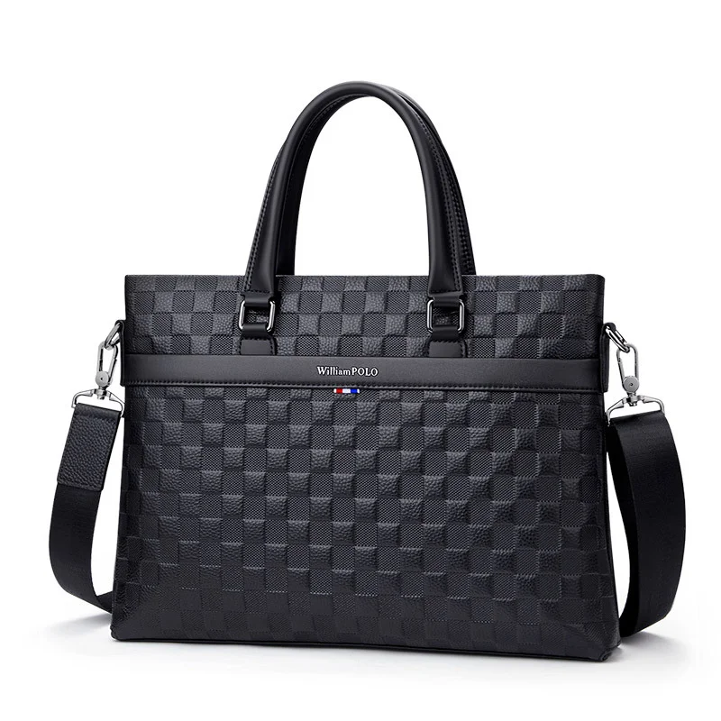 

Emperor Paul Briefcase Men's genuine leather business skew bag Computer bag Portable men's work bag