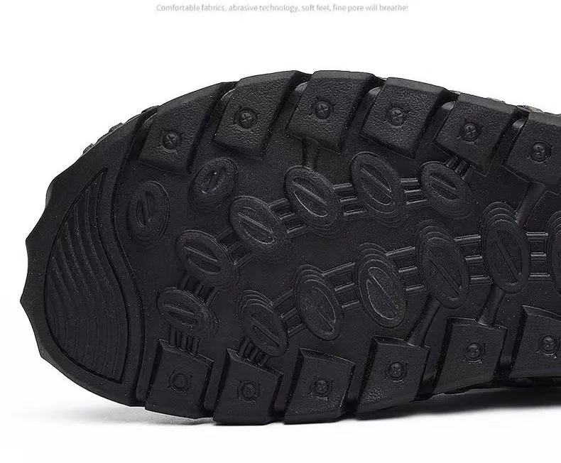 Men's Summer Sandals Outdoor Mesh Cork Handmade Direct Sales Breathable Seam Sole Mesh Lightweight Slippers