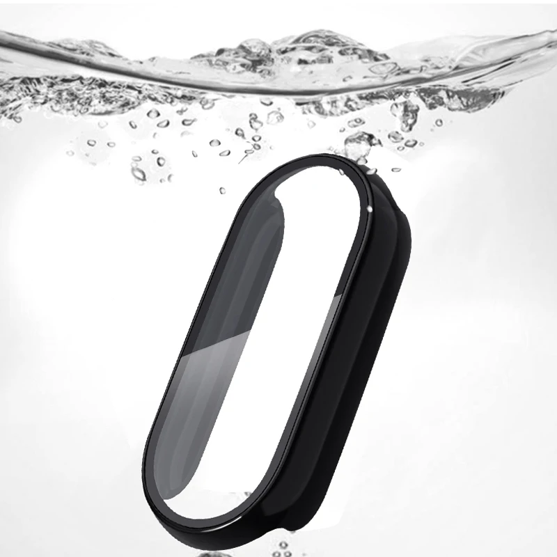 Custodia Xiaomi Mi Band 7 GEJEFA - Copertura Completa Con Vetro Temperato Integrato Trasparente/Nera - Foto 8