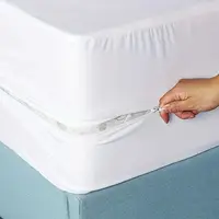 1pc 6-Sides Fully Enclosed Waterproof Mattress Cover With Zipper (Without Pillowcase), Dust-proof Mattress Protector Solid Color