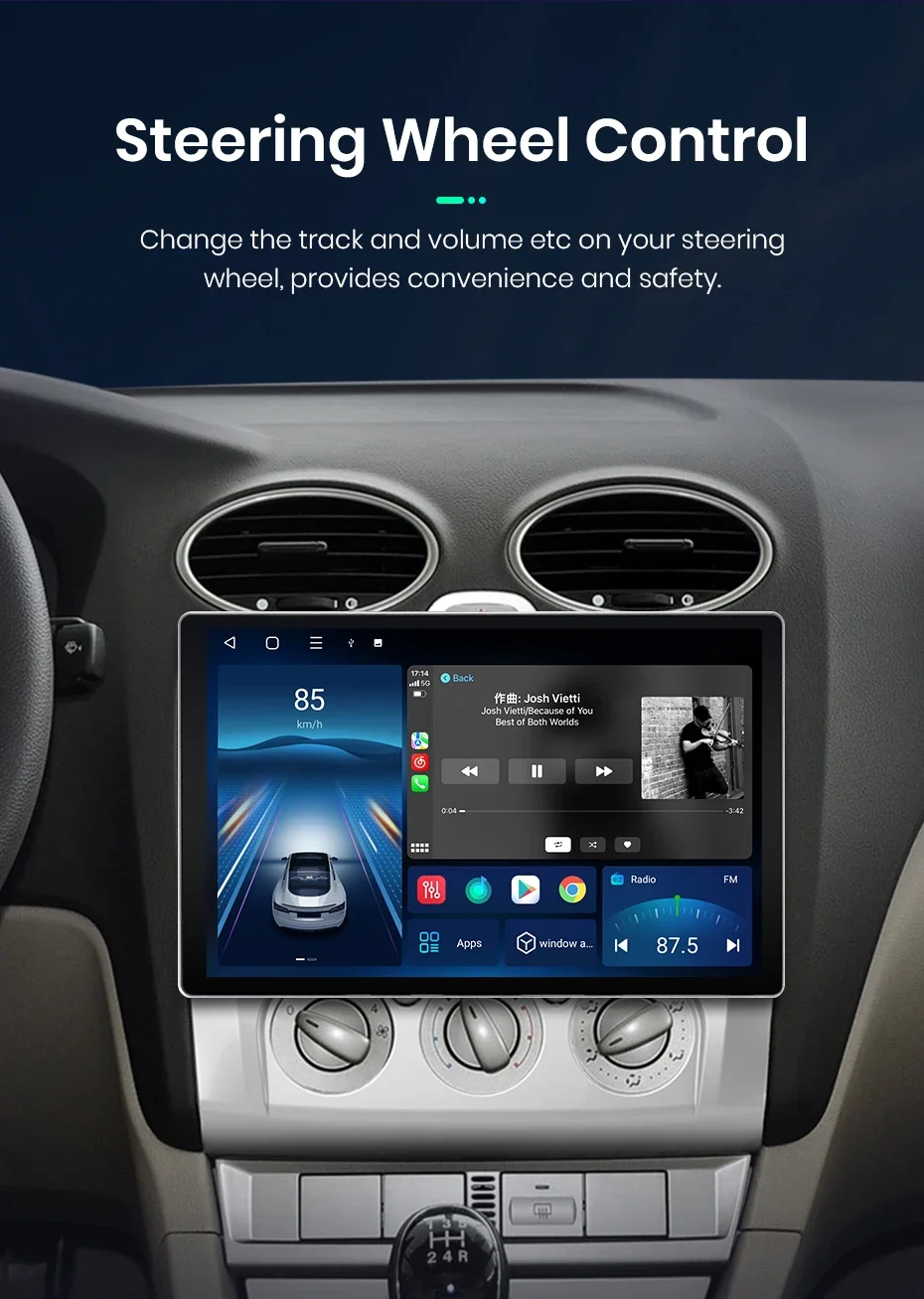 Junsun x7 series 11.5 “drahtloses Carplay Android Auto Autoradio für Ford Focus 2 3 mk2 mk3 2014-2018 Multimedia Autoradio – Detail 22