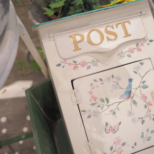 Parasztház Falra Szerelt Postafiók Fém Anyag Madárminta Elhagyása Kültéri Kert Dekoráció - Image 4