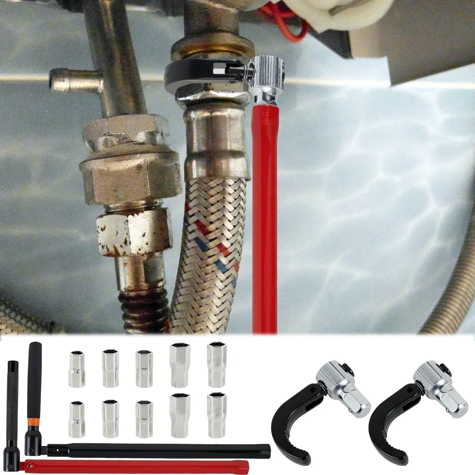 2-tlg. Wasserhahn-Steckschlüssel Set – 34 Mm & 40 Mm, Metall, Für Einfache Montage & Reparatur