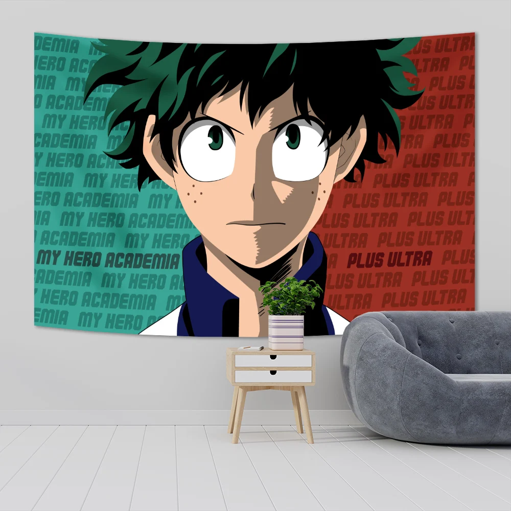 My Heros Academia Wall Tapestry Kawaii Room Decor Cartoons Anime MHA Art Poster Wallpaper Mural Tapestry Teen Bedroom Decoration