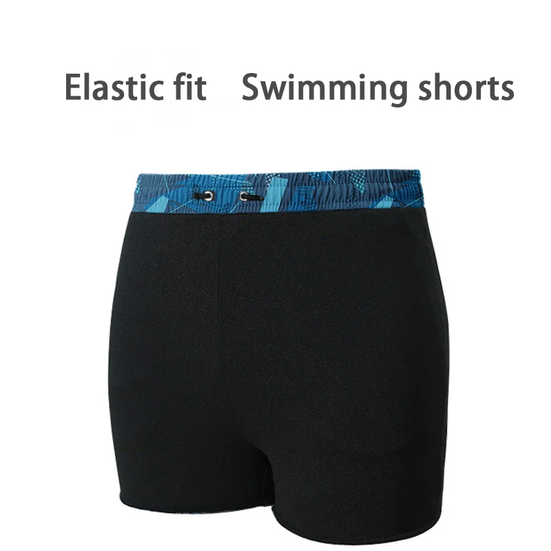 Men Teens Swimsuit Print Swimwear Quick Dry Swimming Shorts Water Sports Hot Spring Surf Board Boxer Seaside Pants Swim Trunk