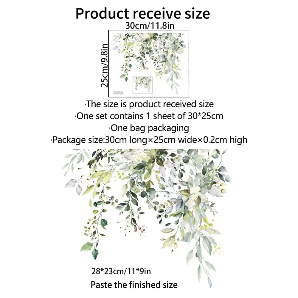 3D Background Decoration Toilet Decorative Wall DIY Home Decor Wall Decals Flower Leaf Sticker Art Mural Plant Toilet Sticker