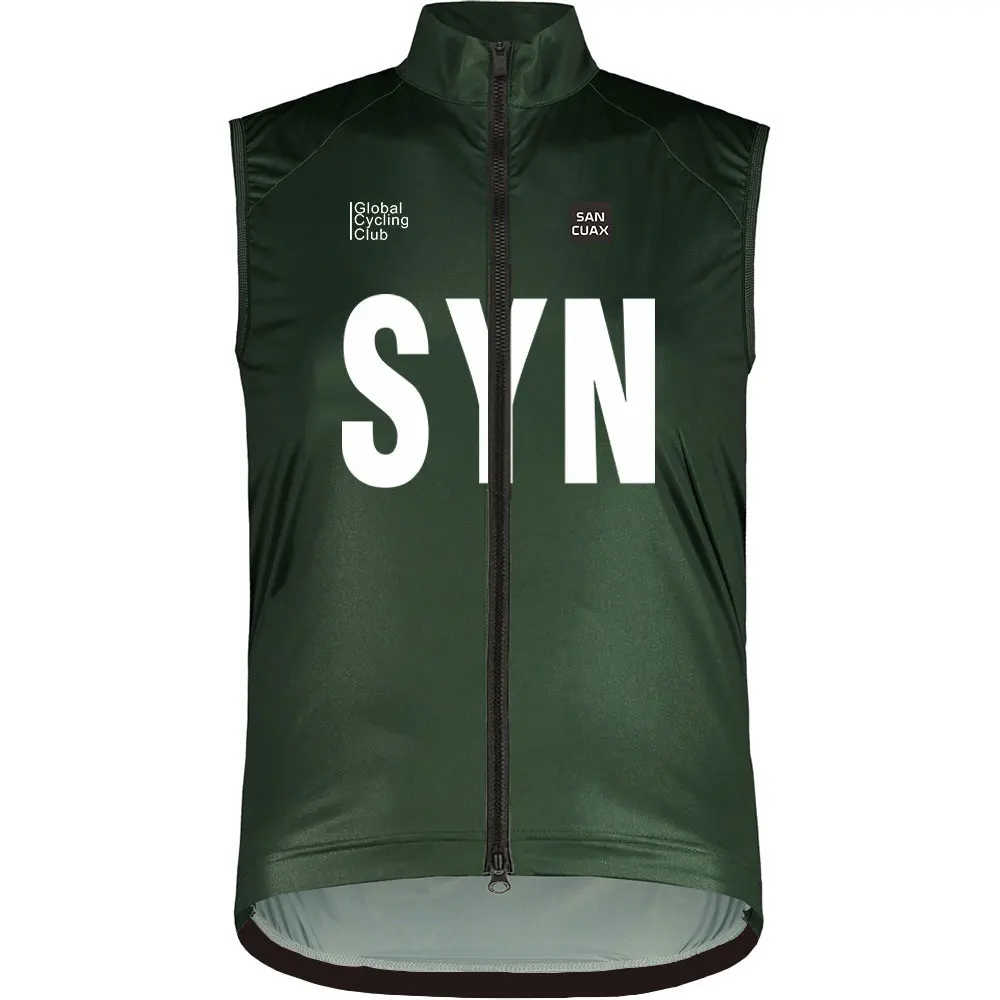 SYN SANCUAX Summer Cycling Sleeveless Jerseys Windproof Sport Run Vest Mountain Bike Sleeveless Cycling Vest Men's Cycling Gilet 2