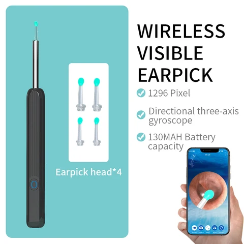 Visible Ear Cleaner 3.5mm Digital Otoscope Ear Endoscope Portable Earpick Nose Inspect Camera ear Clean Ear Care