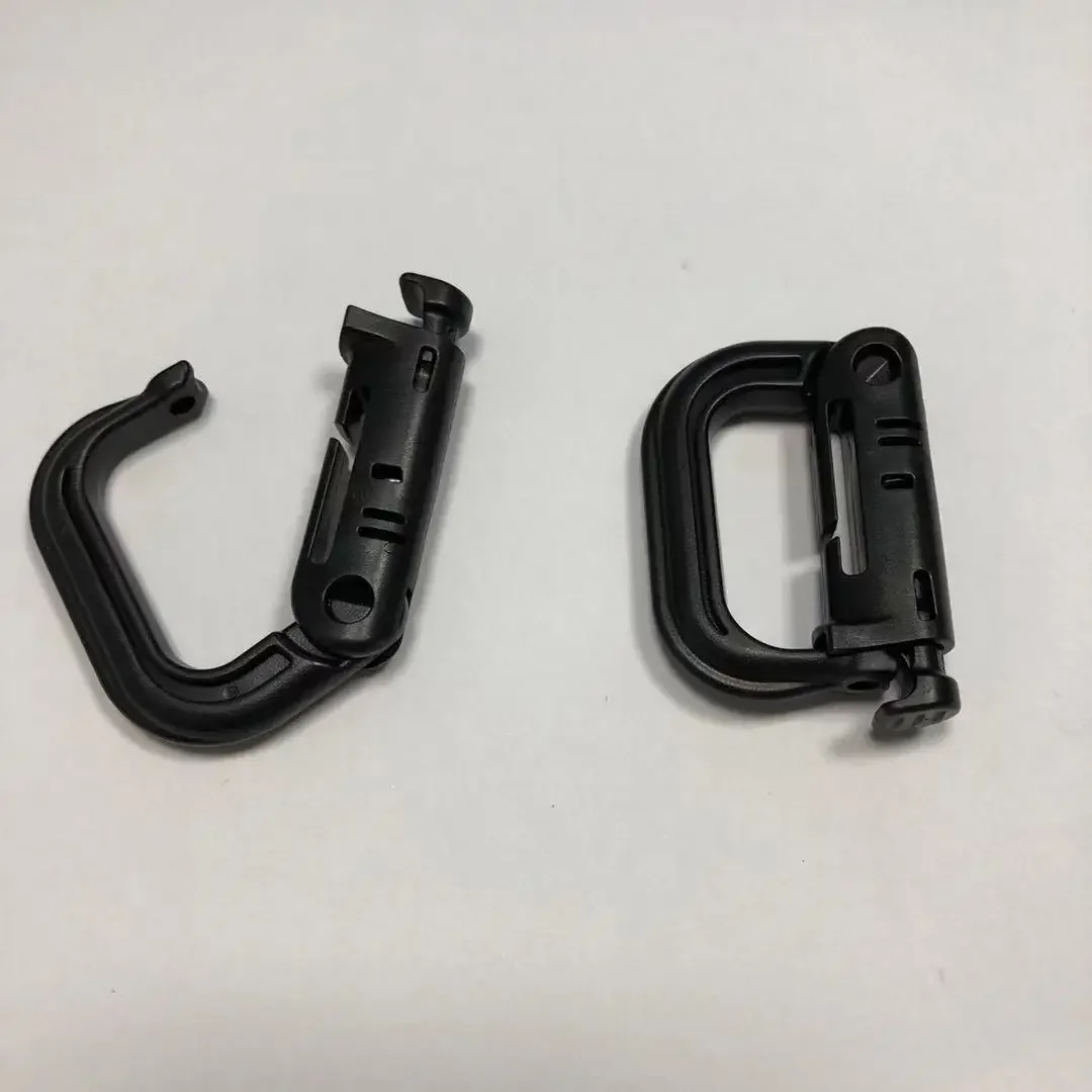 Survival Rectangle Locking Carabiner Clip plastics Camping Climbing Equipment Practical Key Ring Safe Clasps Key Chain
