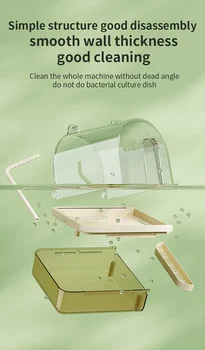 Clear Hanging Bird Bath Automatic Water Circulation Bath Shower For Bird Easy to clean Space Saving Design Bird Cage Accessory - Image 3
