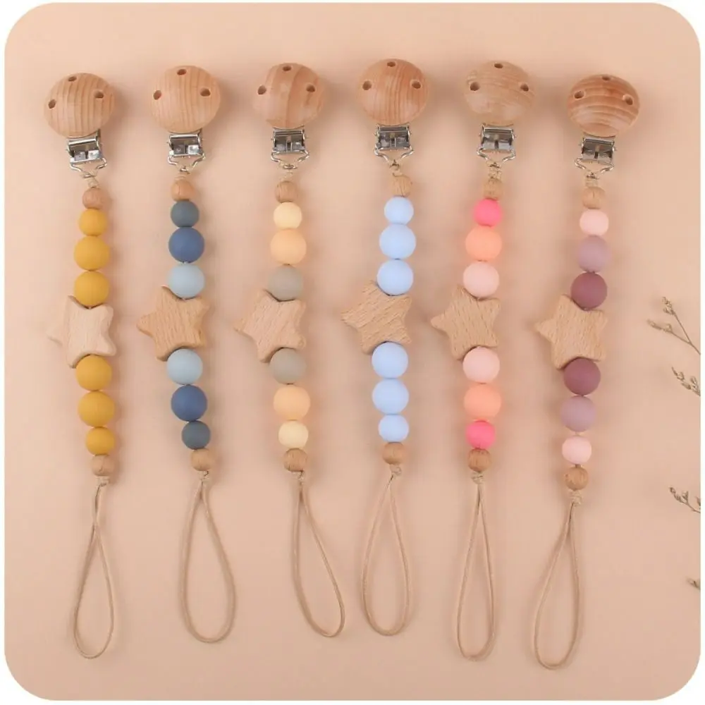 Cute Silicone Baby Pacifier Clips Silicone Pacifier Chain Nipple Bracket Holder For Nipples Toddler Toys Baby Shower Gift