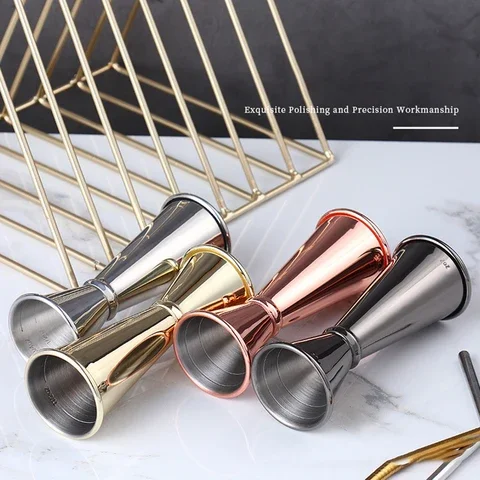 

Cocktail Bar Jigger Design Japanese Stainless Steel Measuring Cup Jigger Double Spirit Bartender
