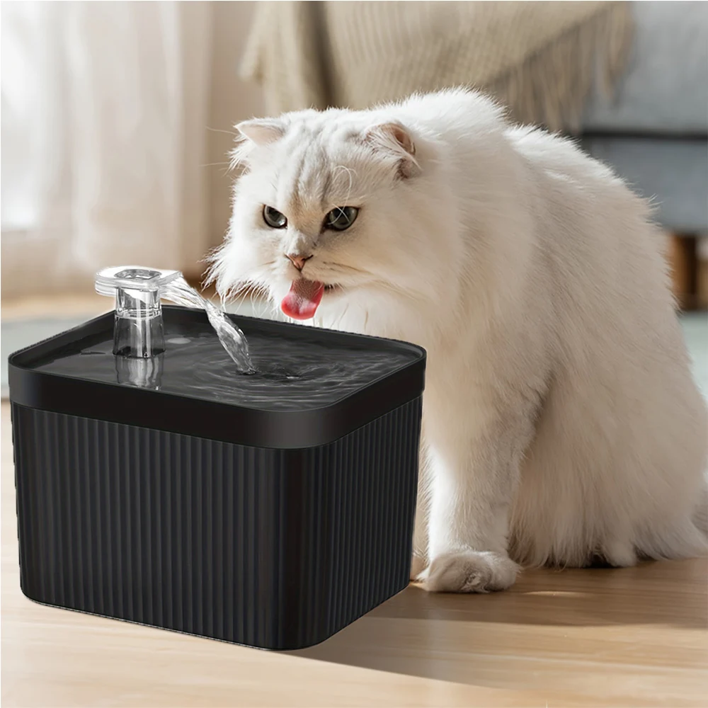2.5L USB Water Fountain Automatic Cat Water Dispenser Drinking Bowl Silent Water Pump and Circulating Filter for Cats Small Pets