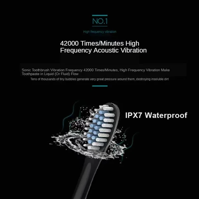 USB Rechargeable Sonic Toothbrush Set 5