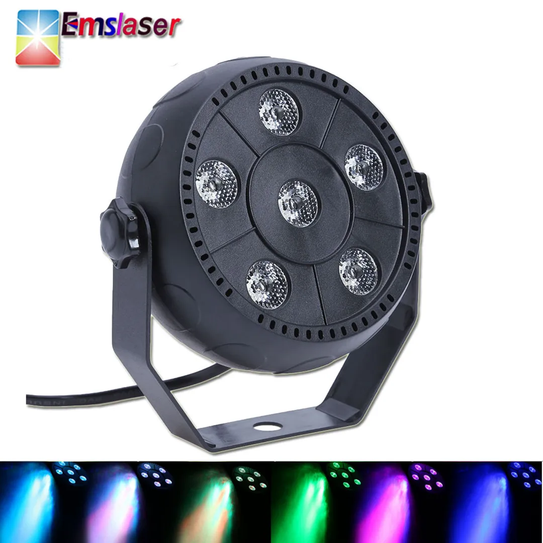 3 In 1 6 LED Par Light RGB Sound Control Disco Light Mini Auto Stage Decoration Effect Projector For Home KTV DJ Party Lamp mini round stage light usb operated sound activated home colorful decoration dj club car strobe lamp for party holiday