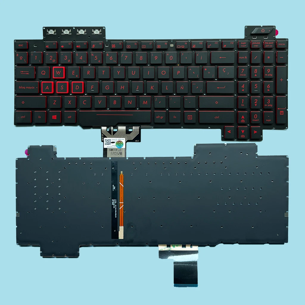 FX95 Spanish RGB Backlit Keyboard For ASUS TUF Gaming TUF505DT TUF705 FX505 FX505D/DY/DD FX95DT/DU/DV/GD/GE/GM/GT FX705 FX705GD - 7