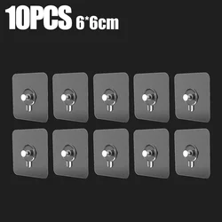 Transparent Self-Adhesive Wall Hangers for Picture Frames and Clocks (10Pcs)