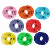 16pcs Multicolor Round Clothes Dividers Plastic Reusable Closet Rack Dividers 3.5 inch with Size Mark Hanger Separators 1