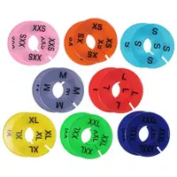 16pcs Multicolor Round Clothes Dividers Plastic Reusable Closet Rack Dividers 3.5 inch with Size Mark Hanger Separators 1
