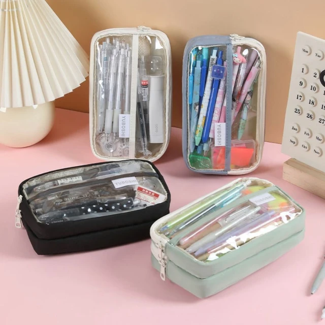 Clear PVC Pen Case Transparent Pencil Bag Pouch with Zipper - China PVC Bag,  Pencil Cases