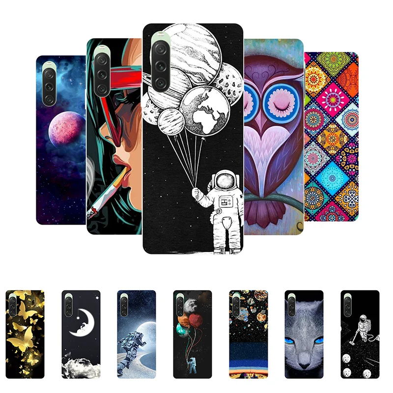 Per Sony Xperia 1 V Custodia Cover Xperia 10 V Funda Astronaut Cover Posteriore In Silicone Morbido Per Sony Xperia 10 V 1 V Xperia10V Custodia Per Te