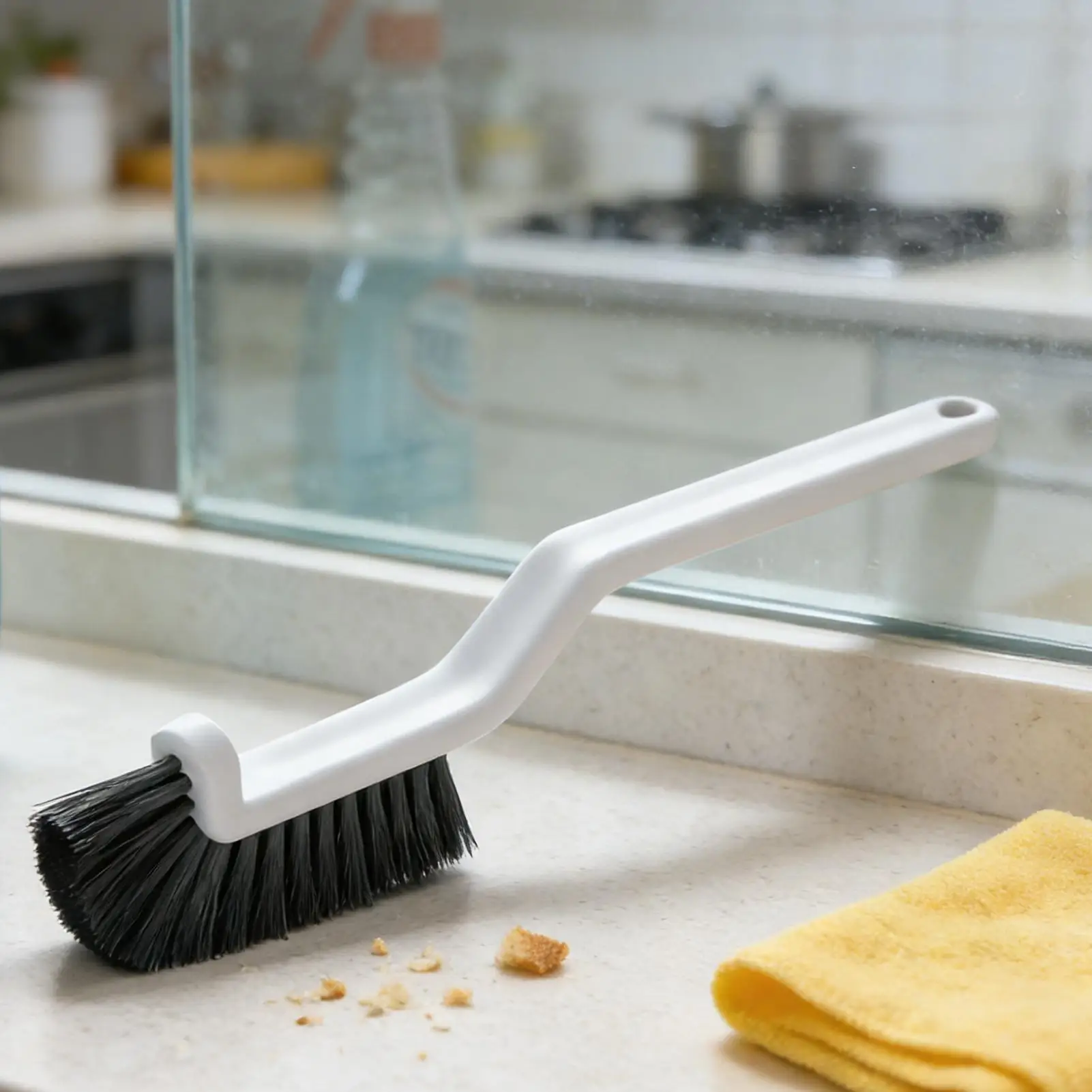 Harte Fugenbürste für Küche, Toilette, Fliesen, Ecken und Schwer Erreichbare Stellen, Reinigungsbürste mit Harten Borsten für Bodenreinigung – Detail 1