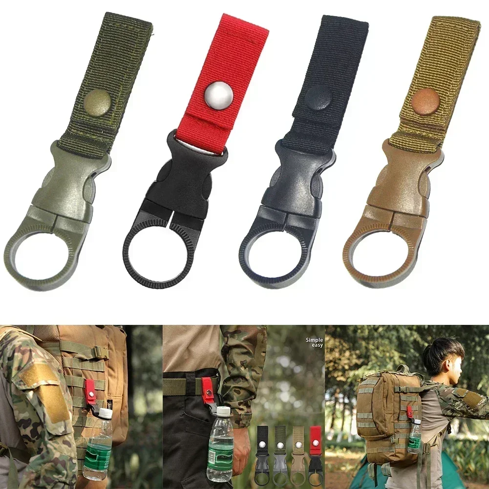 Water Bottle Holder Webbing Buckle Hook Clip for Outdoor Nylon Climb Backpack Camping