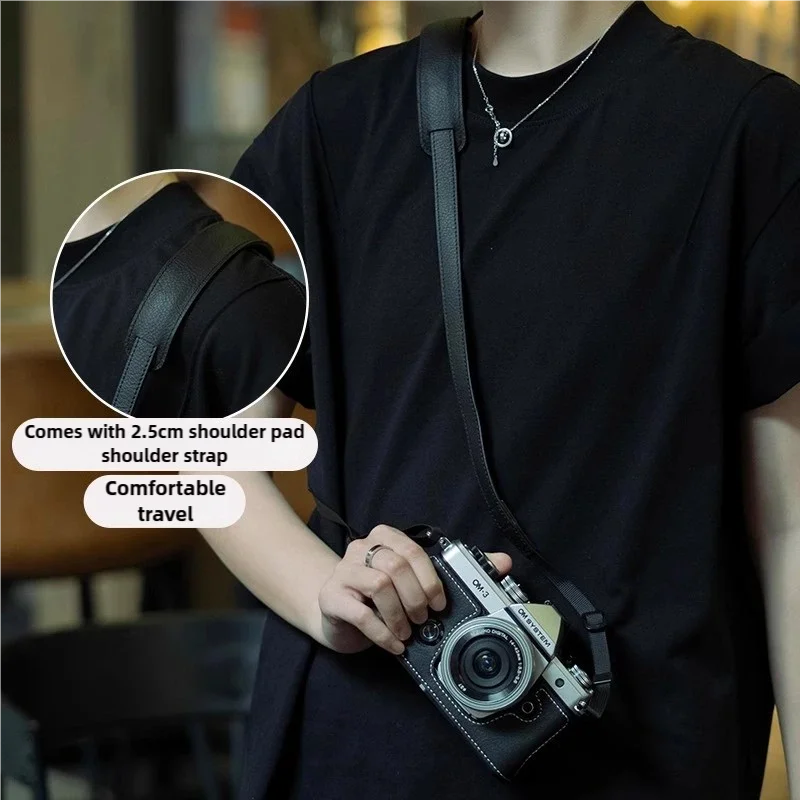 New for Olympus OM-3 handle leather case; om3 camera bag protector