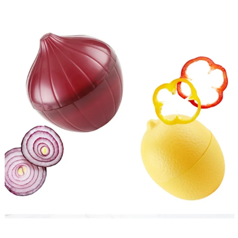 1pc Summer Fruits Crisper Creative Kitchen Refrigerator Vegetable Containers Onion Avocado Tomatoes Lemon Fresh Storage Box