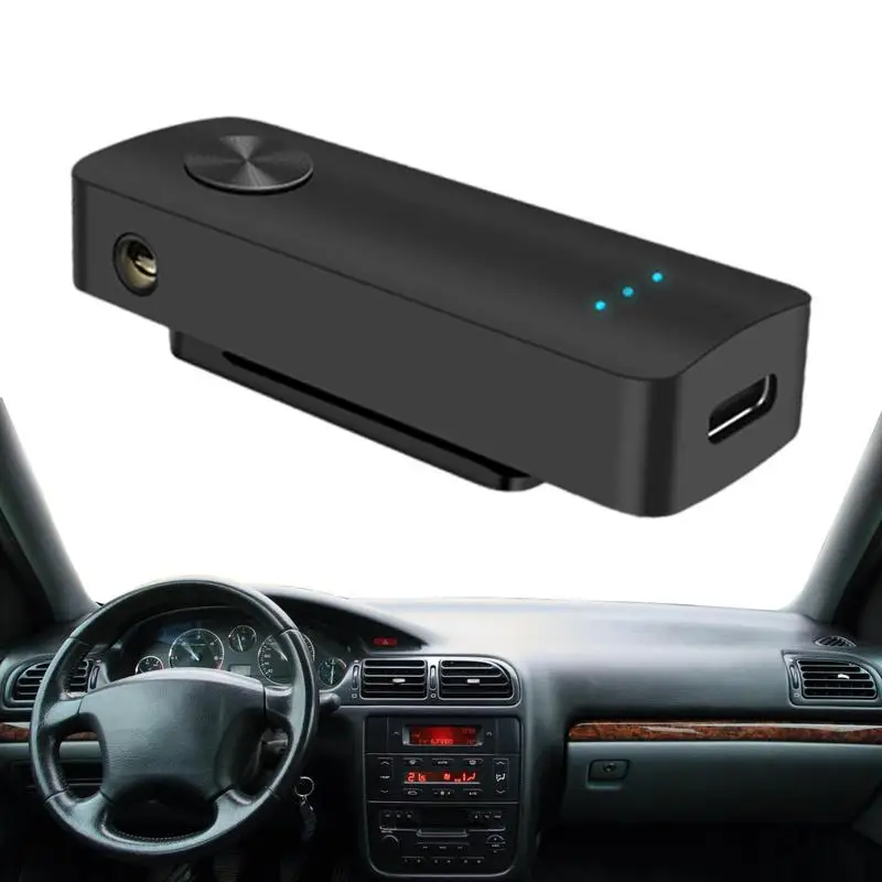 

Blue Tooth Car Adapter Wireless Receiver Adapter 5.3 Smart Chip Hands-free FM Transmitter Mode Free Switching For Car And Truck