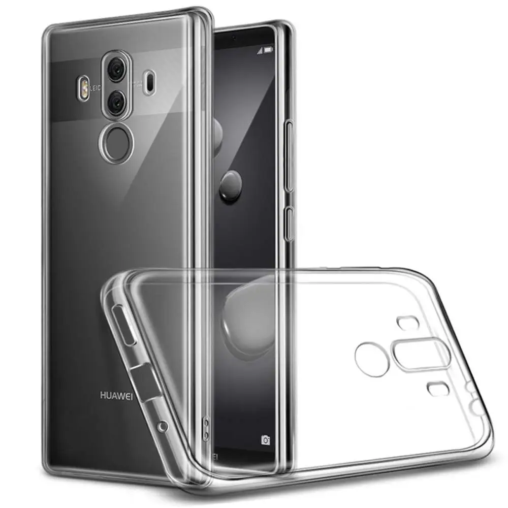 화웨이 메이트 10 프로 Mate10Pro 10Pro 소프트 TPU 투명 투명 실리콘 충격 방지 뒷면 커버 하우징 용 초박형 전화 케이스