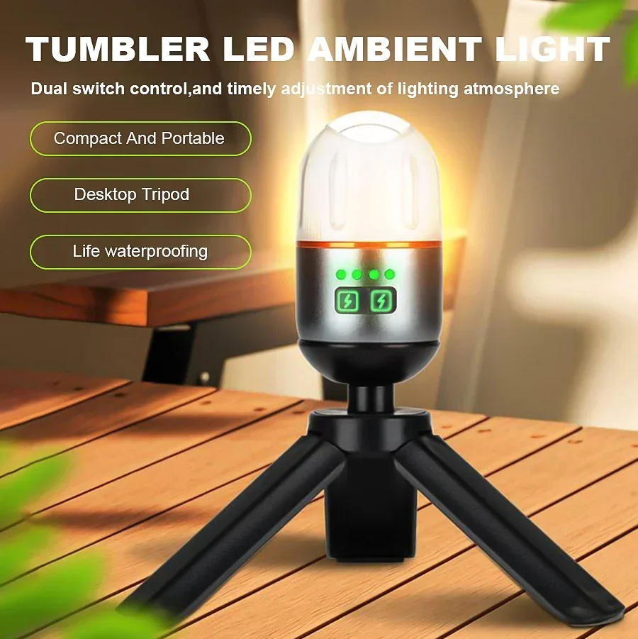 Description Picture 2 of itemMini Color 5-IN-1 LED Camping Light Rechargeable Flashlight Build in Battery COB Keychain Torch Tent Lamp