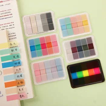 Macaron Color PET Memo Pad 100 Sheets Sticky Notes Self-adhesive Post Label Index Stickers Marker School A7692 1