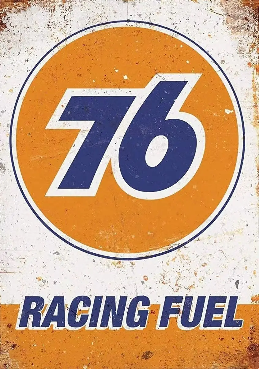 Retro Metal Tin Sign 76 Racing Fuel Replica Vintage Poster Iron Plaque ...
